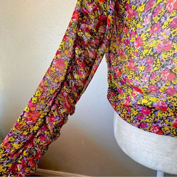 The East Order Freya Blouse Long Sleeve Floral Sheer Romantic Floral SZ XS - Picture 9 of 15